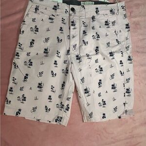 Free Planet Palm Print Beige Shorts